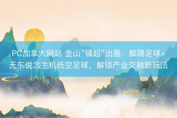 PC加拿大网站 金山“镇超”出圈：脚踢足球+无东说念主机低空足球，解锁产业交融新玩法