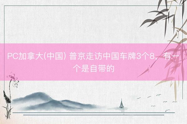 PC加拿大(中国) 普京走访中国车牌3个8，有一个是自带的