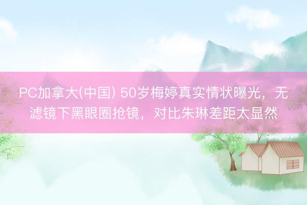PC加拿大(中国) 50岁梅婷真实情状曝光，无滤镜下黑眼圈抢镜，对比朱琳差距太显然